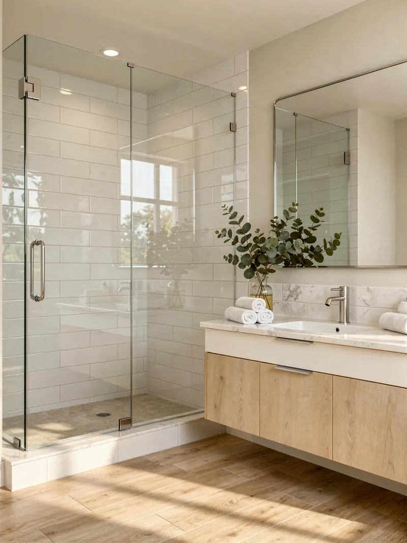 Ensuite bathroom with glass shower
